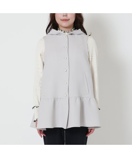 Rose Tiara / ローズティアラ ベスト | 【2WAY】【UVカット/防シワ/リサイクル素材】フード付きジレ | 詳細8