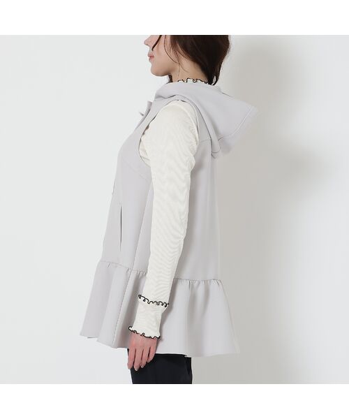 Rose Tiara / ローズティアラ ベスト | 【2WAY】【UVカット/防シワ/リサイクル素材】フード付きジレ | 詳細9