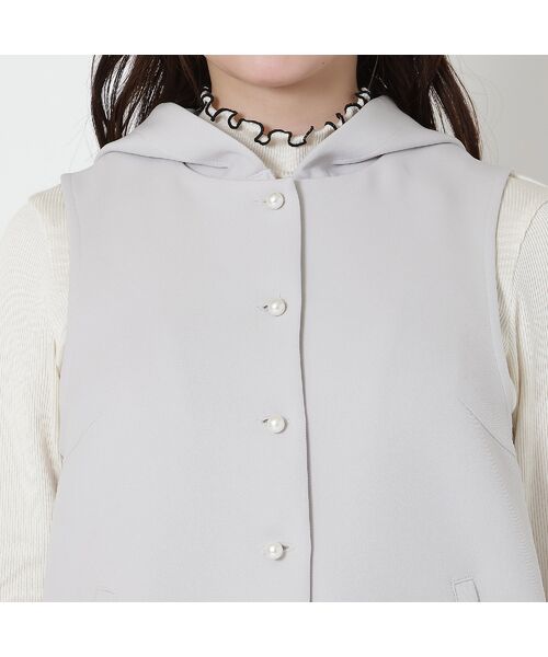 Rose Tiara / ローズティアラ ベスト | 【2WAY】【UVカット/防シワ/リサイクル素材】フード付きジレ | 詳細12