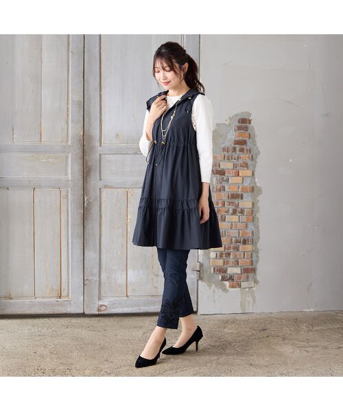 Rose Tiara / ローズティアラ ベスト | 【LIMONTA】【防水/防風/透湿/花粉防止】フレアジレ | 詳細4