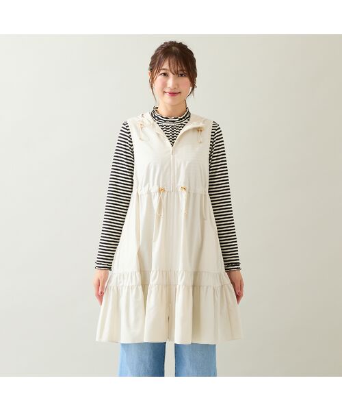 Rose Tiara / ローズティアラ ベスト | 【LIMONTA】【防水/防風/透湿/花粉防止】フレアジレ | 詳細6