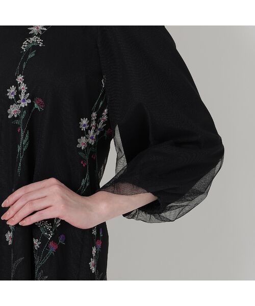 Rose Tiara / ローズティアラ ミニ丈・ひざ丈ワンピース | 【ゆったりシルエット】チュール刺繍ワンピース | 詳細15