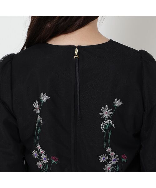 Rose Tiara / ローズティアラ ミニ丈・ひざ丈ワンピース | 【ゆったりシルエット】チュール刺繍ワンピース | 詳細16