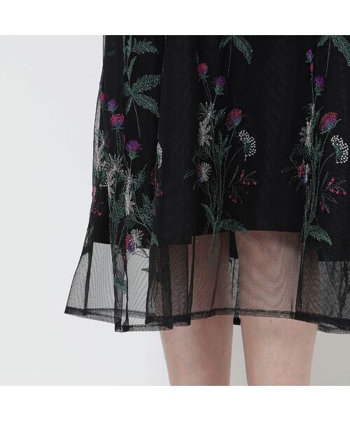 Rose Tiara / ローズティアラ ミニ丈・ひざ丈ワンピース | 【ゆったりシルエット】チュール刺繍ワンピース | 詳細17