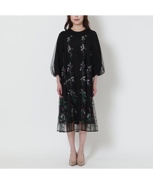 Rose Tiara / ローズティアラ ミニ丈・ひざ丈ワンピース | 【ゆったりシルエット】チュール刺繍ワンピース | 詳細10