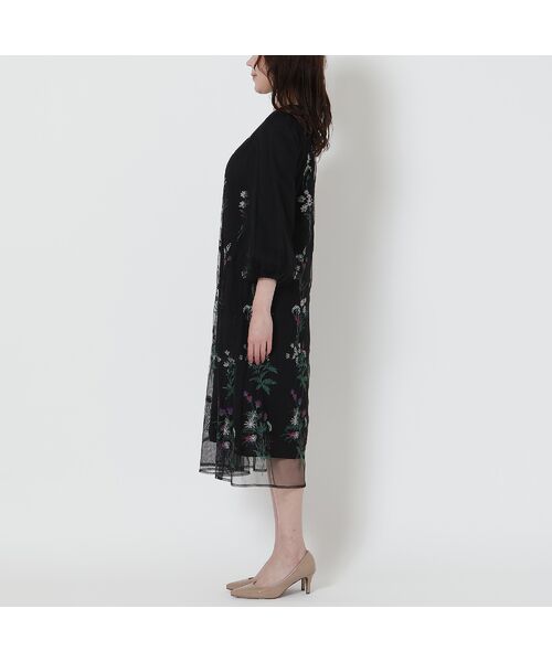 Rose Tiara / ローズティアラ ミニ丈・ひざ丈ワンピース | 【ゆったりシルエット】チュール刺繍ワンピース | 詳細11