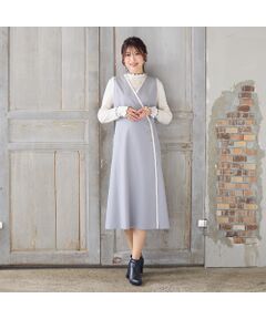 Rose Tiara / ローズティアラ ミニ丈・ひざ丈ワンピース | 【UVカット/吸汗性】バイカラージャンパースカート