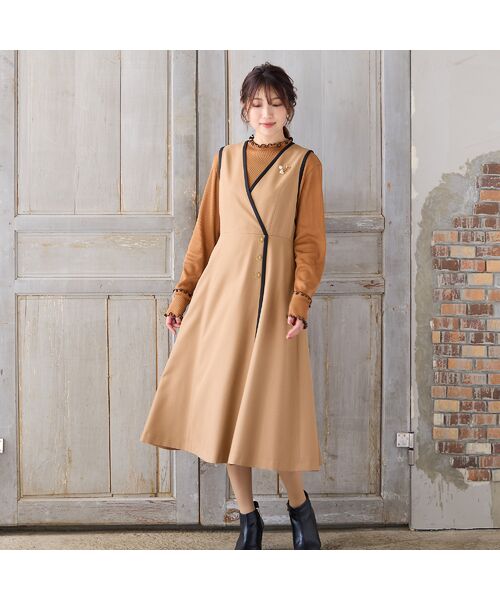 Rose Tiara / ローズティアラ ミニ丈・ひざ丈ワンピース | 【UVカット/吸汗性】バイカラージャンパースカート | 詳細2