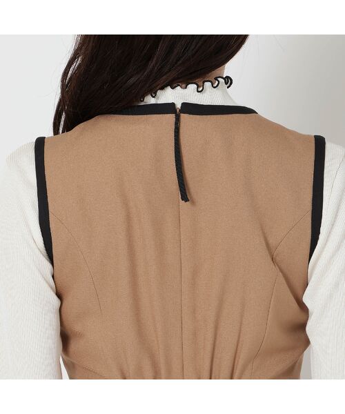 Rose Tiara / ローズティアラ ミニ丈・ひざ丈ワンピース | 【UVカット/吸汗性】バイカラージャンパースカート | 詳細15