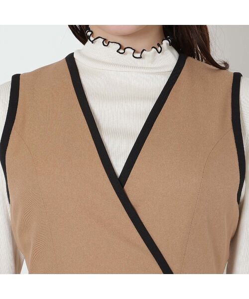 Rose Tiara / ローズティアラ ミニ丈・ひざ丈ワンピース | 【UVカット/吸汗性】バイカラージャンパースカート | 詳細10