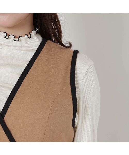 Rose Tiara / ローズティアラ ミニ丈・ひざ丈ワンピース | 【UVカット/吸汗性】バイカラージャンパースカート | 詳細11