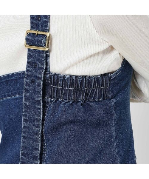 Rose Tiara / ローズティアラ ミニ丈・ひざ丈ワンピース | 【伸縮性◎】フレアデニムジャンパースカート | 詳細12