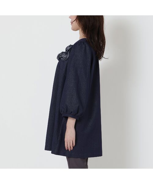 Rose Tiara / ローズティアラ チュニック | 【伸縮性◎】巻きバラニットデニムチュニック | 詳細6