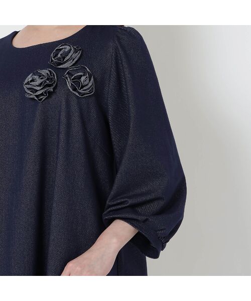 Rose Tiara / ローズティアラ チュニック | 【伸縮性◎】巻きバラニットデニムチュニック | 詳細8