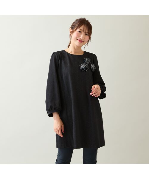 Rose Tiara / ローズティアラ チュニック | 【伸縮性◎】巻きバラニットデニムチュニック | 詳細13