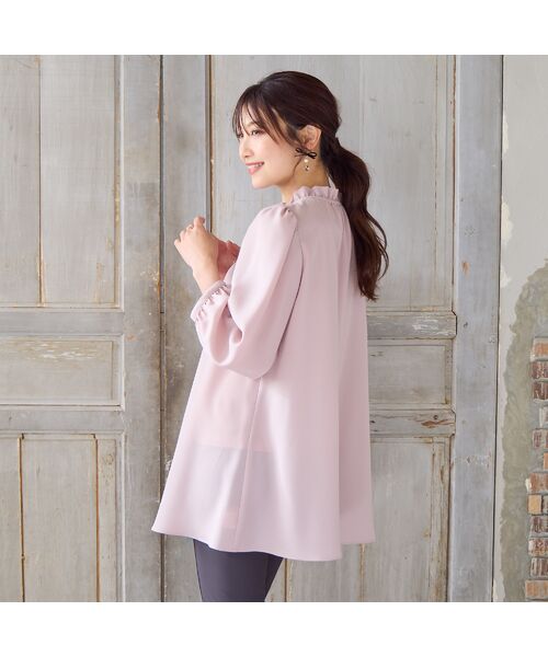 Rose Tiara / ローズティアラ シャツ・ブラウス | 【手洗いOK】ケミカルレース切替ブラウス | 詳細2