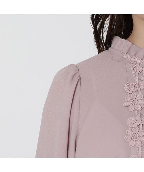 Rose Tiara / ローズティアラ シャツ・ブラウス | 【手洗いOK】ケミカルレース切替ブラウス | 詳細14