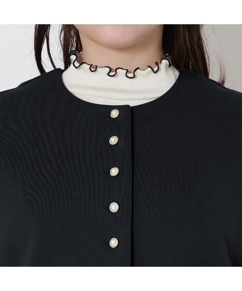 Rose Tiara / ローズティアラ ノーカラージャケット | ダンボールニットタック袖ジャケット | 詳細10