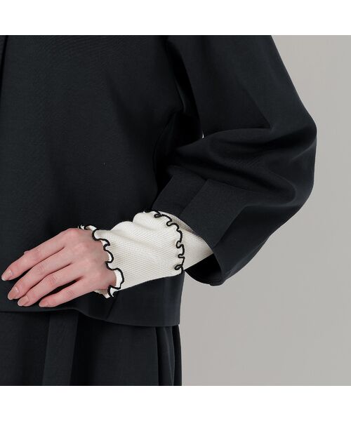 Rose Tiara / ローズティアラ ノーカラージャケット | ダンボールニットタック袖ジャケット | 詳細12