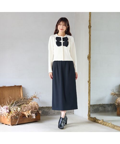 Rose Tiara / ローズティアラ ノーカラージャケット | 【UVカット】ダブルリボンジャケット | 詳細3