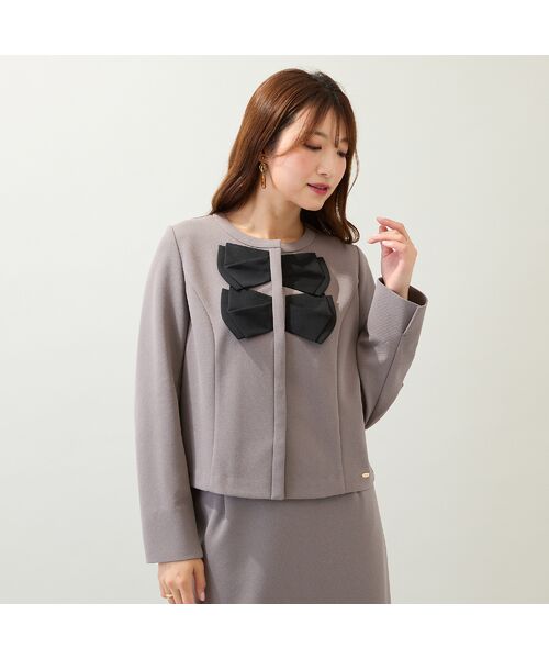 Rose Tiara / ローズティアラ ノーカラージャケット | 【UVカット】ダブルリボンジャケット | 詳細4