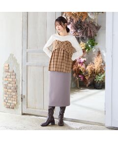 【新品　未使用】ローズティアラ　スカート 新作】ベルト付きフレアスカート | Rose Tiara【ローズティアラ】