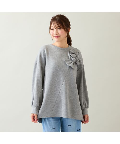 Rose Tiara / ローズティアラ カットソー | リボンコクーンカットソー/ Gray | 詳細1