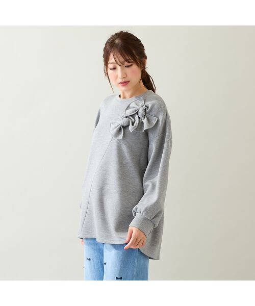 Rose Tiara / ローズティアラ カットソー | リボンコクーンカットソー/ Gray | 詳細2