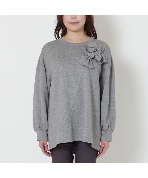 Rose Tiara / ローズティアラ カットソー | リボンコクーンカットソー/ Gray | 詳細3