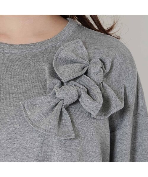 Rose Tiara / ローズティアラ カットソー | リボンコクーンカットソー/ Gray | 詳細6