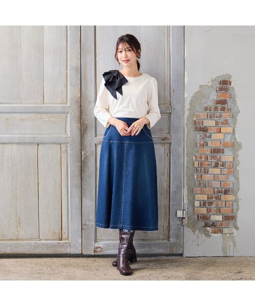 Rose Tiara / ローズティアラ カットソー | 【UVカット】ショルダーフリルカットソー(ホワイト)