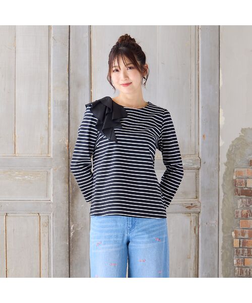 Rose Tiara / ローズティアラ カットソー | 【UVカット】ショルダーフリルカットソー(オフ)