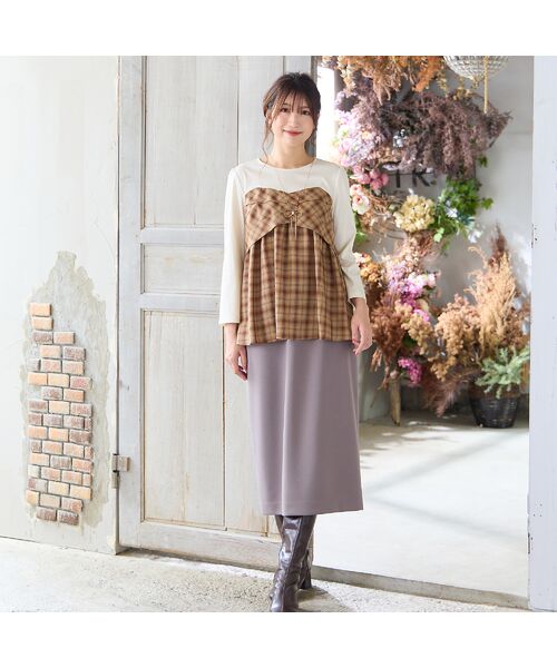 Rose Tiara / ローズティアラ カットソー | 【UVカット】レイヤード風カットソー | 詳細1