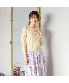 Rose Tiaraローズティアラ フリル付きカーディガン ベージュ　新品未使用 110225113550230001?$VS_1500$