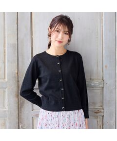 新品　タグつき　ローズティアラ　フラワー　刺繍　カーディガン　46 新品 タグつき ローズティアラ フラワー 刺繍 カーディガン 46