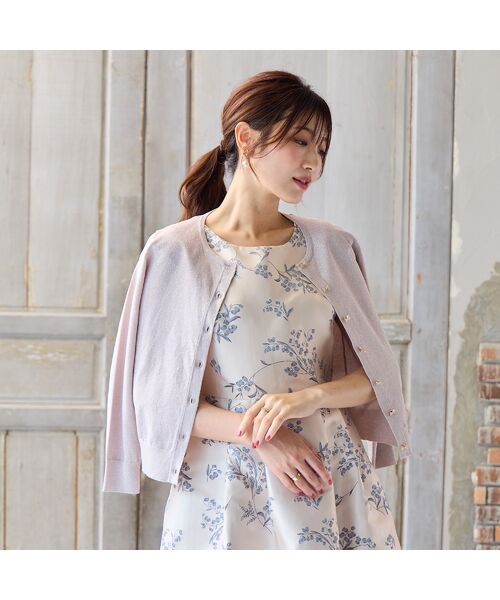 Rose Tiara / ローズティアラ カーディガン・ボレロ | リボンボタンラメニットカーディガン | 詳細3