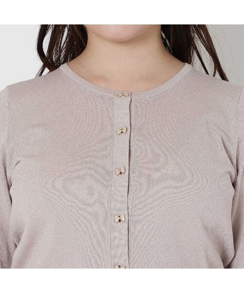 Rose Tiara / ローズティアラ カーディガン・ボレロ | リボンボタンラメニットカーディガン | 詳細8