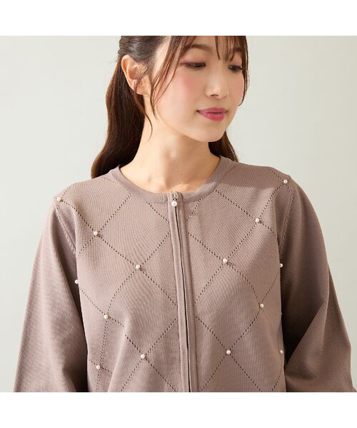 Rose Tiara / ローズティアラ ニット・セーター | 【人気商品の新型】アーガイルZIPカーディガン | 詳細4