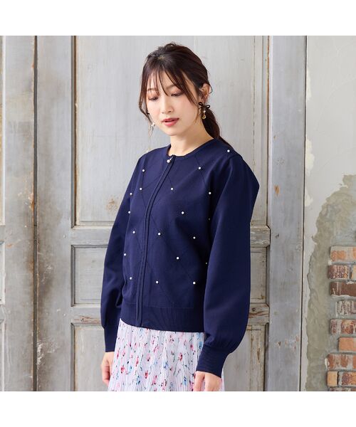 Rose Tiara / ローズティアラ ニット・セーター | 【人気商品の新型】アーガイルZIPカーディガン | 詳細7