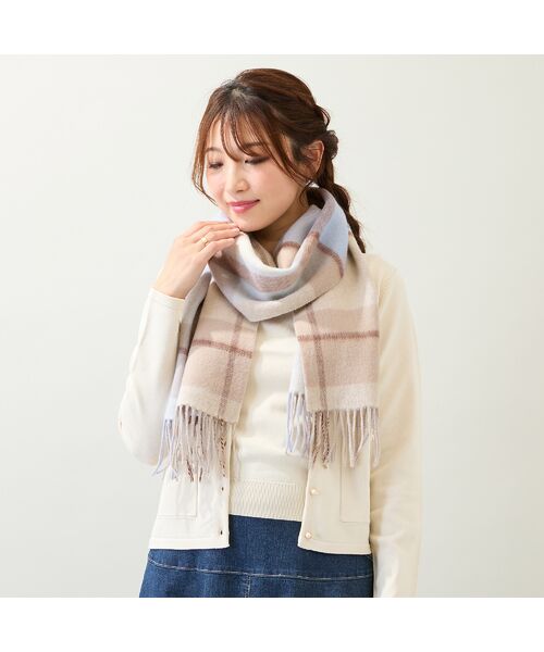Rose Tiara / ローズティアラ マフラー・ショール・スヌード・ストール | 【WEB限定カラー有】【カシミヤブレンド/リバーシブル】チェックマフラー | 詳細1
