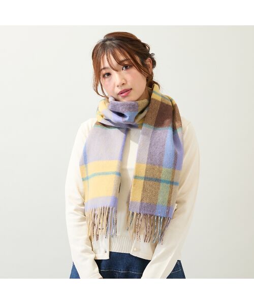 Rose Tiara / ローズティアラ マフラー・ショール・スヌード・ストール | 【WEB限定カラー有】【カシミヤブレンド/リバーシブル】チェックマフラー | 詳細3