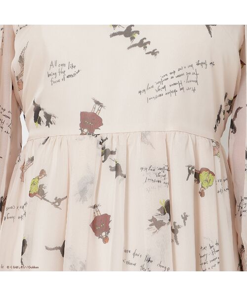 Rose Tiara / ローズティアラ ミニ丈・ひざ丈ワンピース | 【くらはしれいコラボ】クロネコPTピンタックフリルワンピース | 詳細17