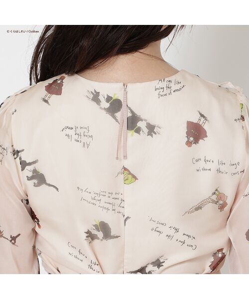 Rose Tiara / ローズティアラ ミニ丈・ひざ丈ワンピース | 【くらはしれいコラボ】クロネコPTピンタックフリルワンピース | 詳細19