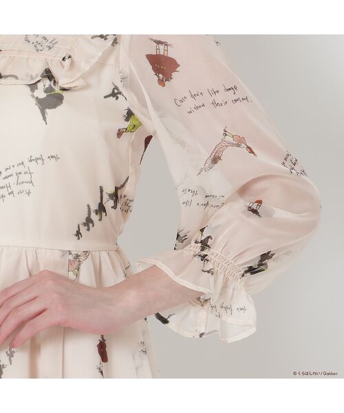 Rose Tiara / ローズティアラ ミニ丈・ひざ丈ワンピース | 【くらはしれいコラボ】クロネコPTピンタックフリルワンピース | 詳細16