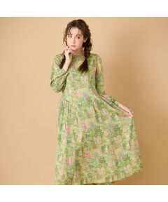 Rose Tiara / ローズティアラ ミニ丈・ひざ丈ワンピース | 【22fabric】シークレットガーデン/ ワンピース