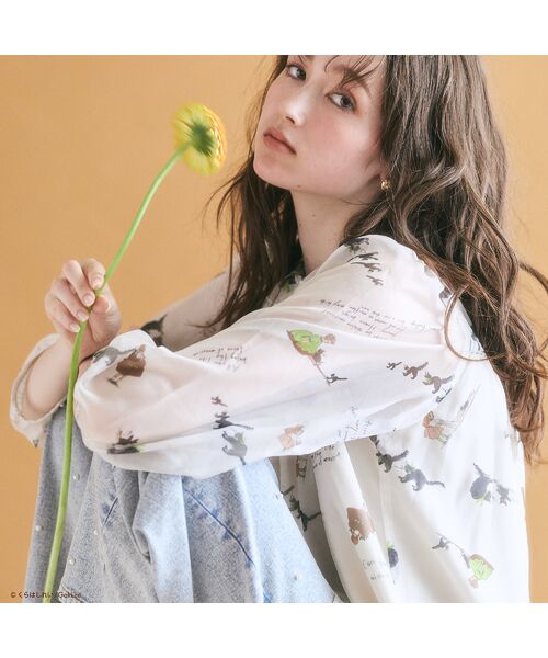 Rose Tiara / ローズティアラ シャツ・ブラウス | 【くらはしれいコラボ】クロネコPTピンタックフリルカラーブラウス | 詳細1