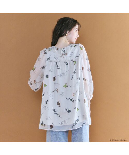 Rose Tiara / ローズティアラ シャツ・ブラウス | 【くらはしれいコラボ】クロネコPTピンタックフリルカラーブラウス | 詳細4