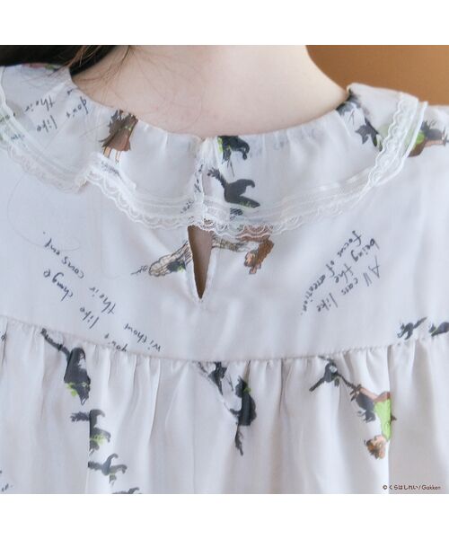 Rose Tiara / ローズティアラ シャツ・ブラウス | 【くらはしれいコラボ】クロネコPTピンタックフリルカラーブラウス | 詳細8