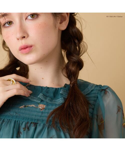 Rose Tiara / ローズティアラ シャツ・ブラウス | 【くらはしれいコラボ】クロネコPTピンタックフリルカラーブラウス | 詳細9