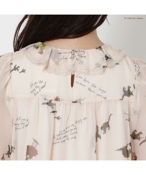 Rose Tiara / ローズティアラ シャツ・ブラウス | 【くらはしれいコラボ】クロネコPTピンタックフリルカラーブラウス | 詳細18